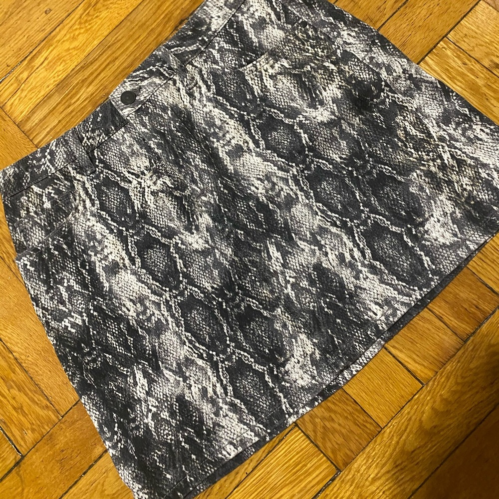 Zara Snake Denim skirt